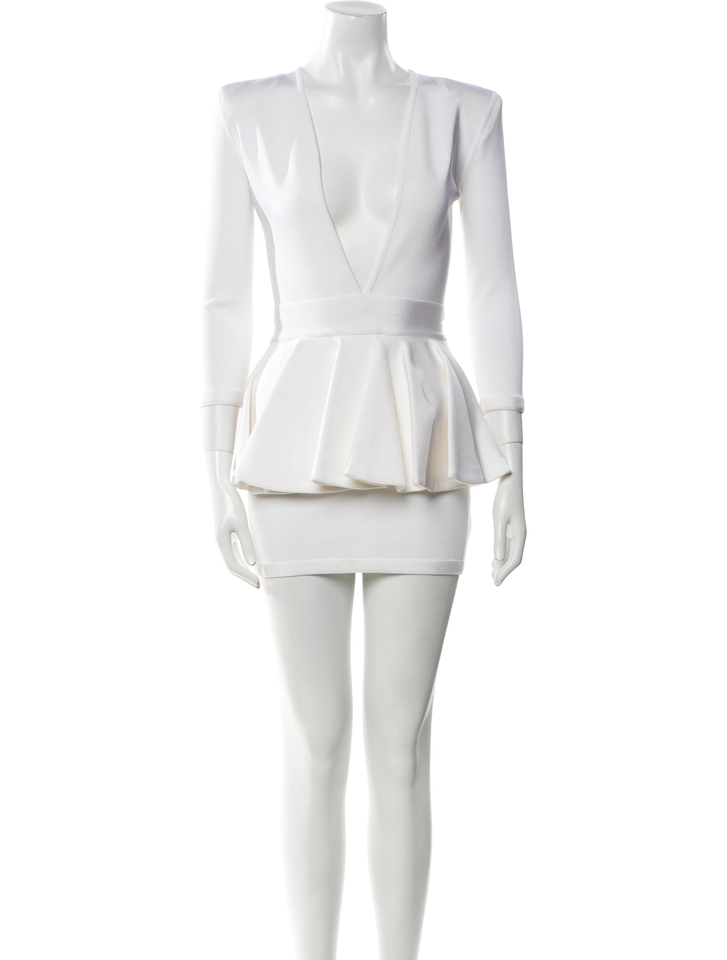 Balmain V-Neck Mini Dress