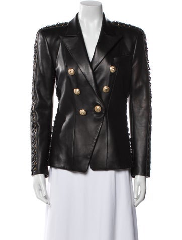 Balmain Jackets Leather Blazer Us6, Fr38 | M