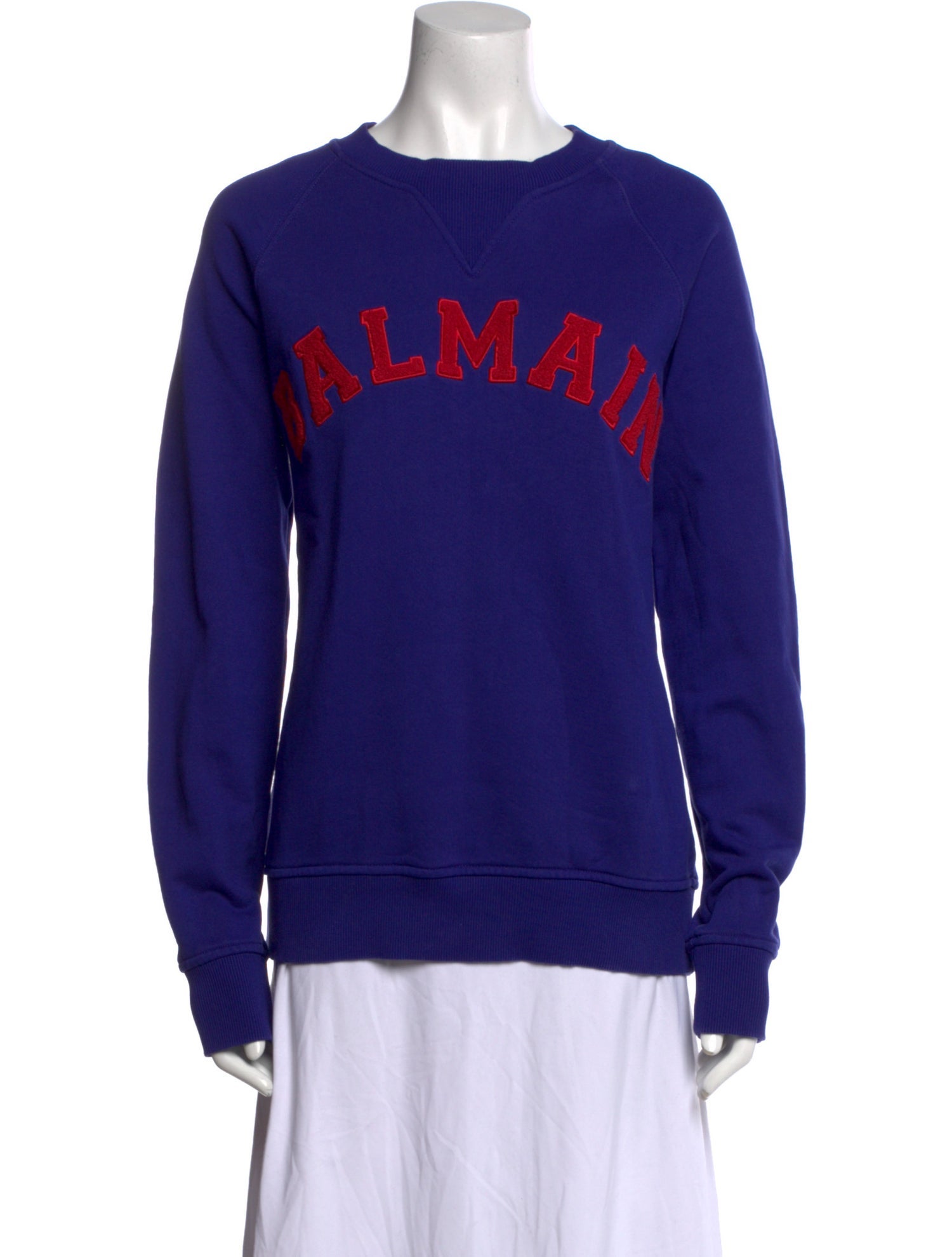 Balmain Graphic Print Crew Neck Sweatshirt