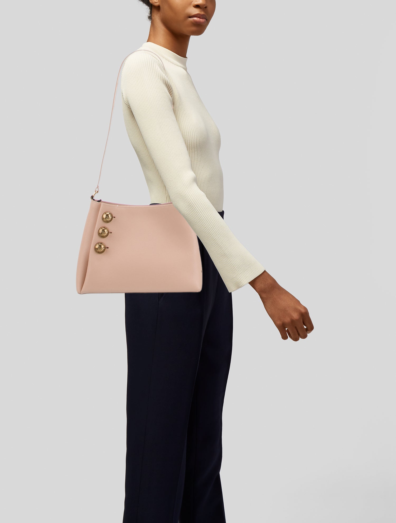 Balmain Leather Shoulder Bag w/ Tags