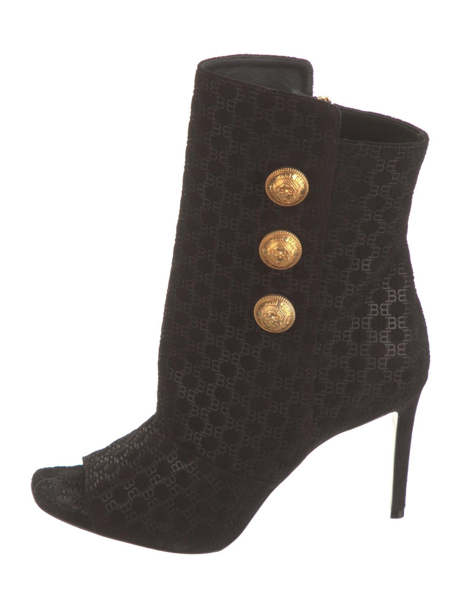 Balmain Suede Lace-Up Boots