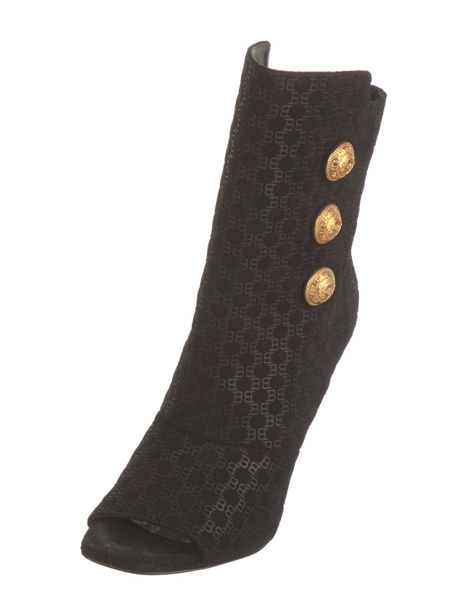 Balmain Suede Lace-Up Boots