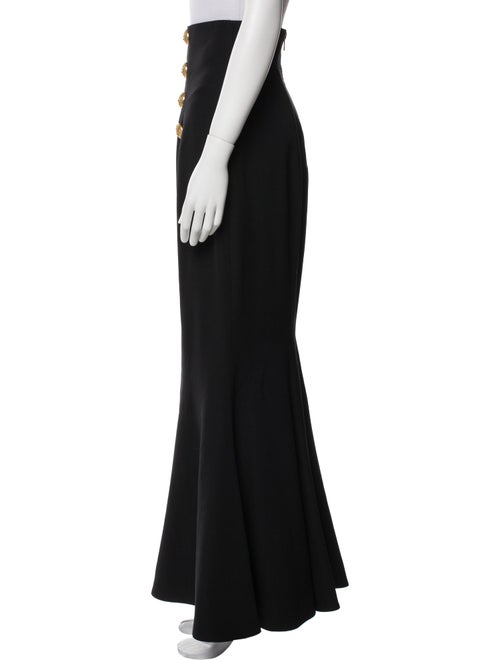 Balmain Virgin Wool Long Skirt