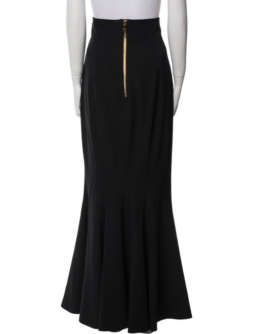 Balmain Virgin Wool Long Skirt