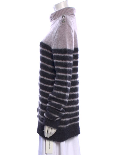 Balmain Striped Turtleneck Sweater