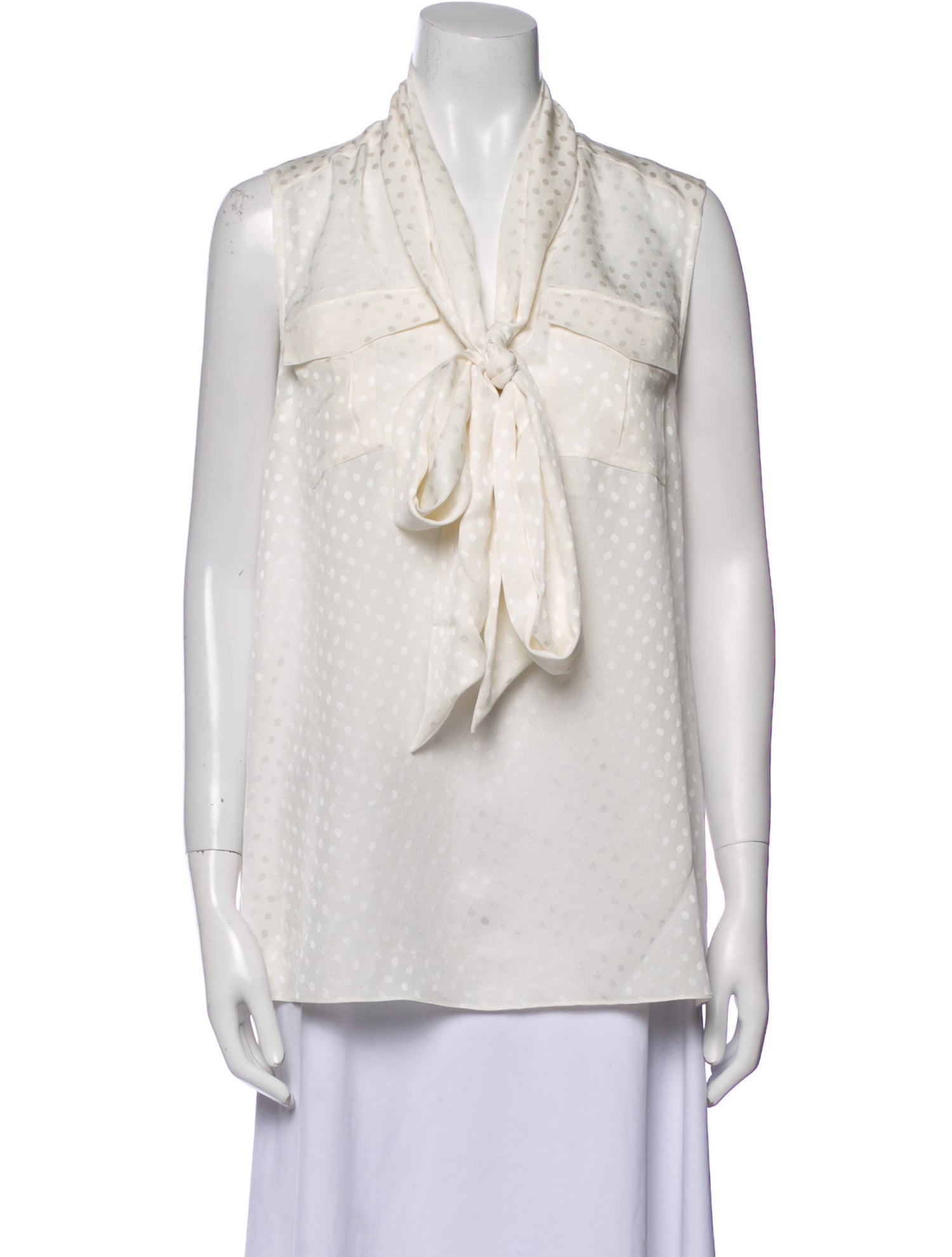 Balmain Silk Cowl Neck Top