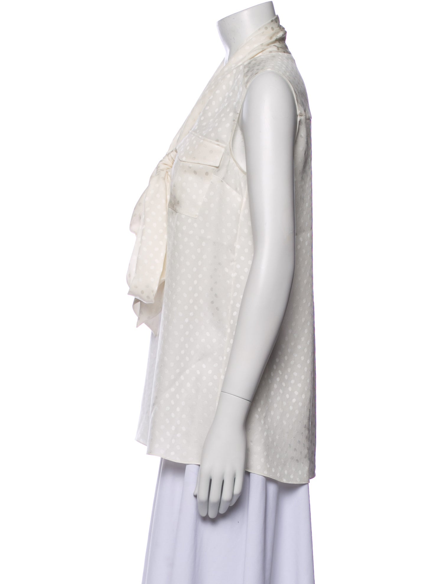 Balmain Silk Cowl Neck Top