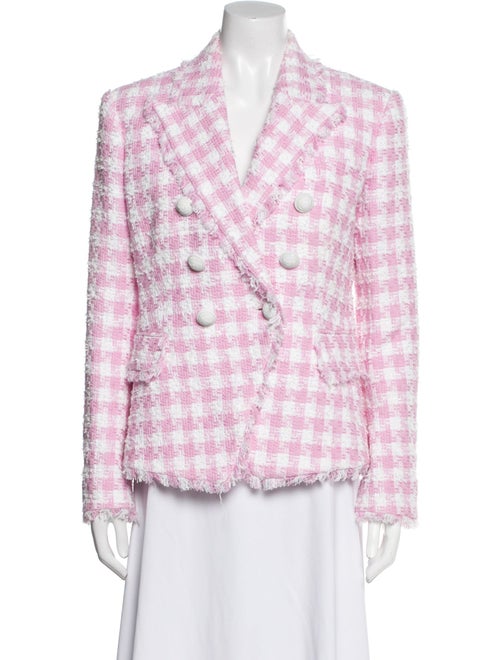 Balmain Plaid Print Blazer