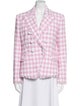 Balmain Plaid Print Blazer