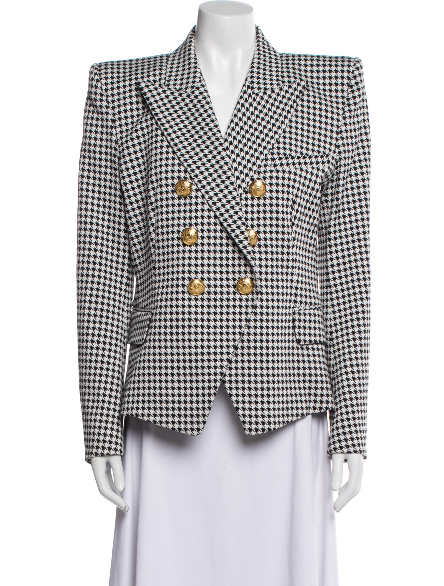 Balmain Houndstooth Print Blazer