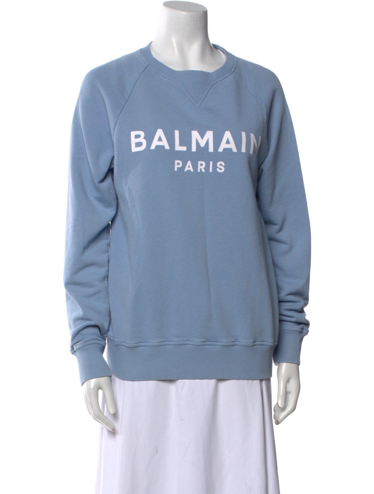 Balmain Graphic Print Crew Neck Sweatshirt