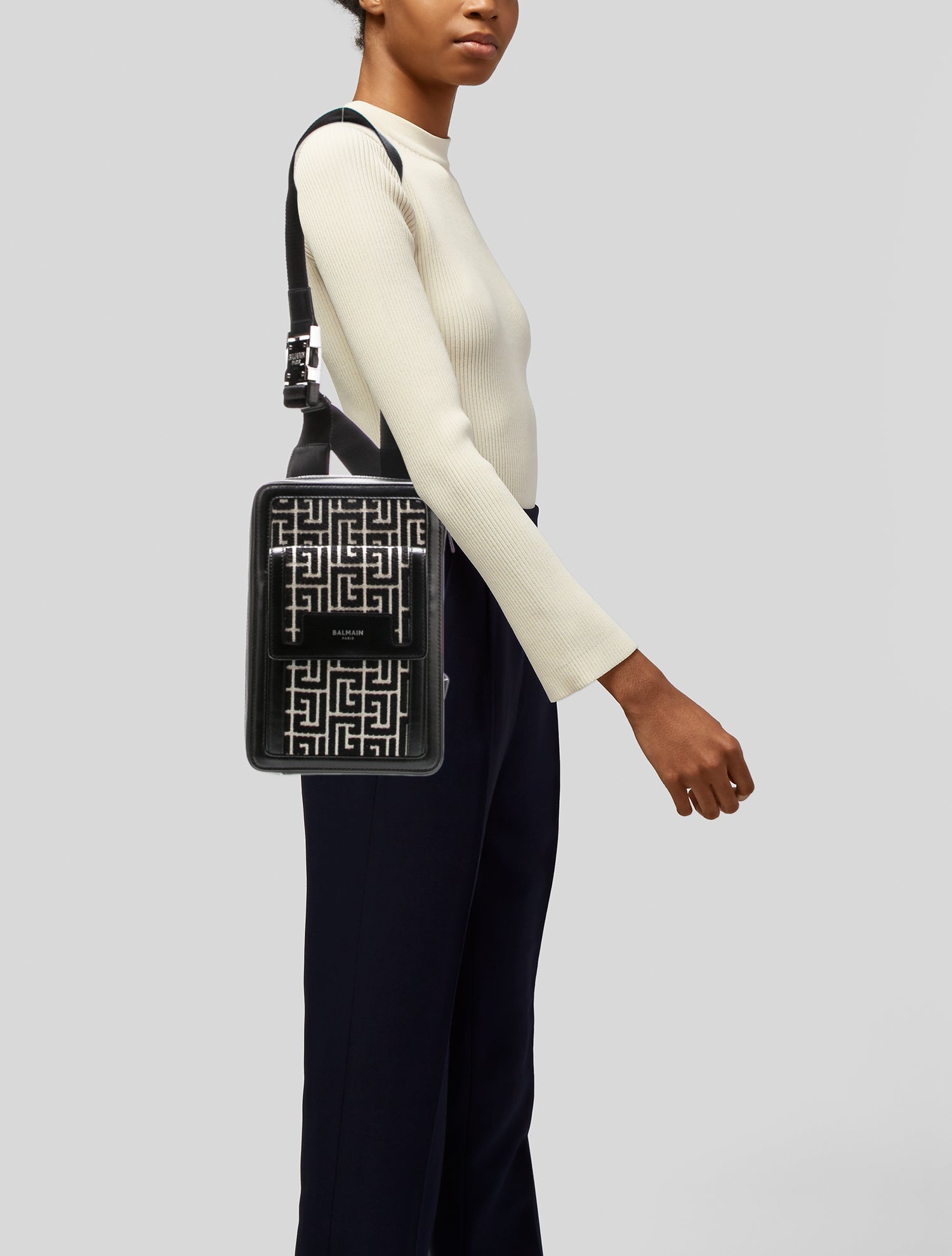 Balmain Leather Messenger Bag w/ Tags