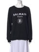 Balmain Graphic Print Crew Neck Sweatshirt