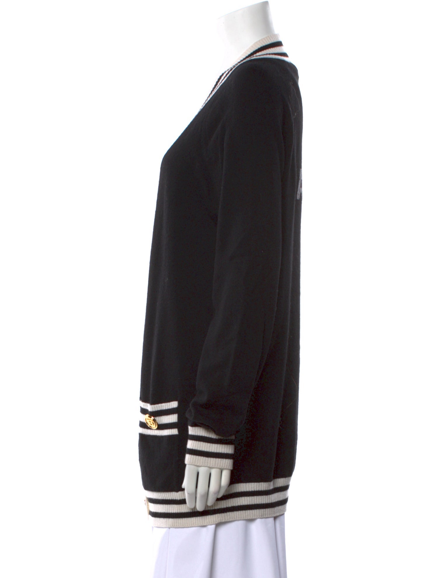Balmain Wool Striped Sweater