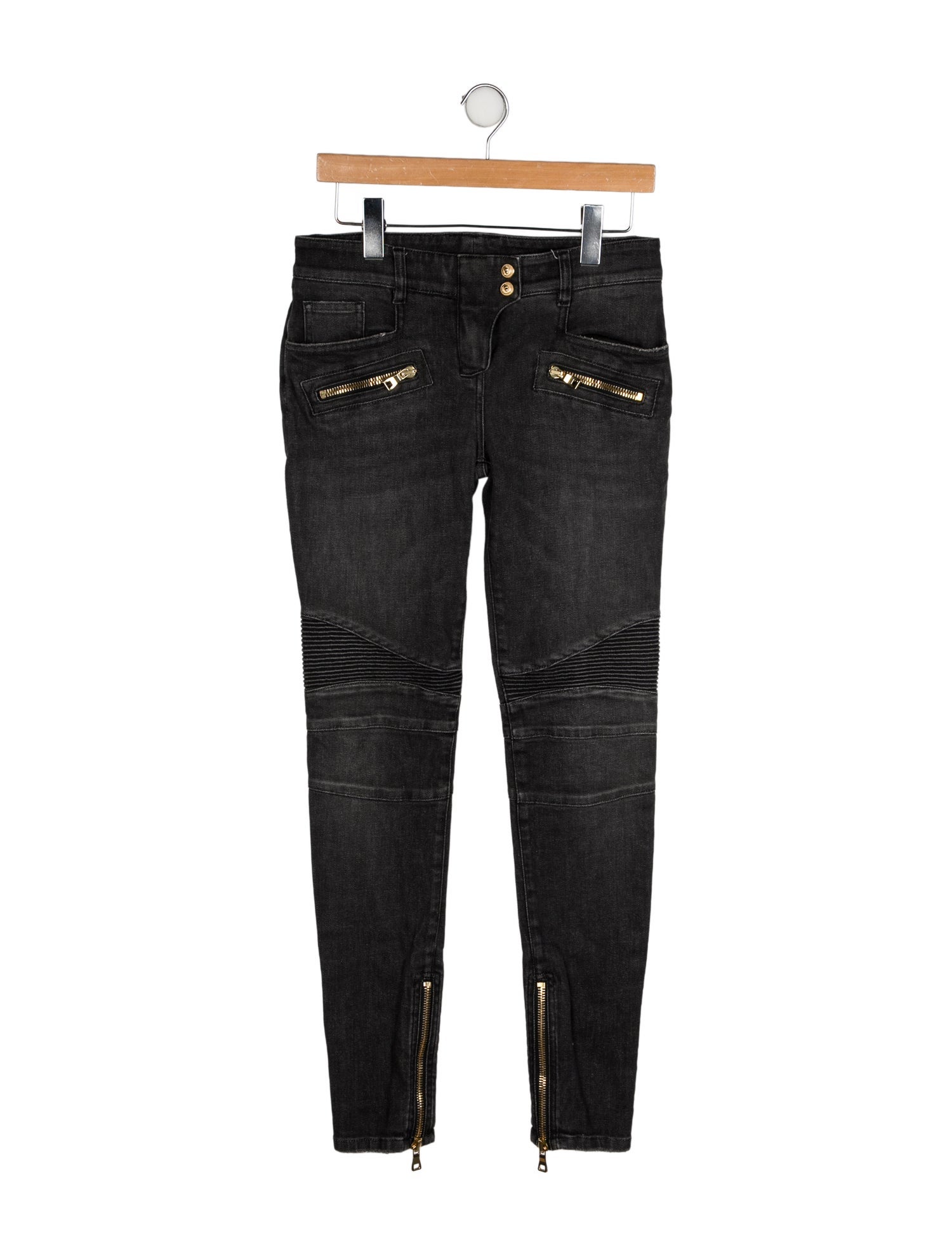 Balmain Mid-Rise Skinny Leg Jeans