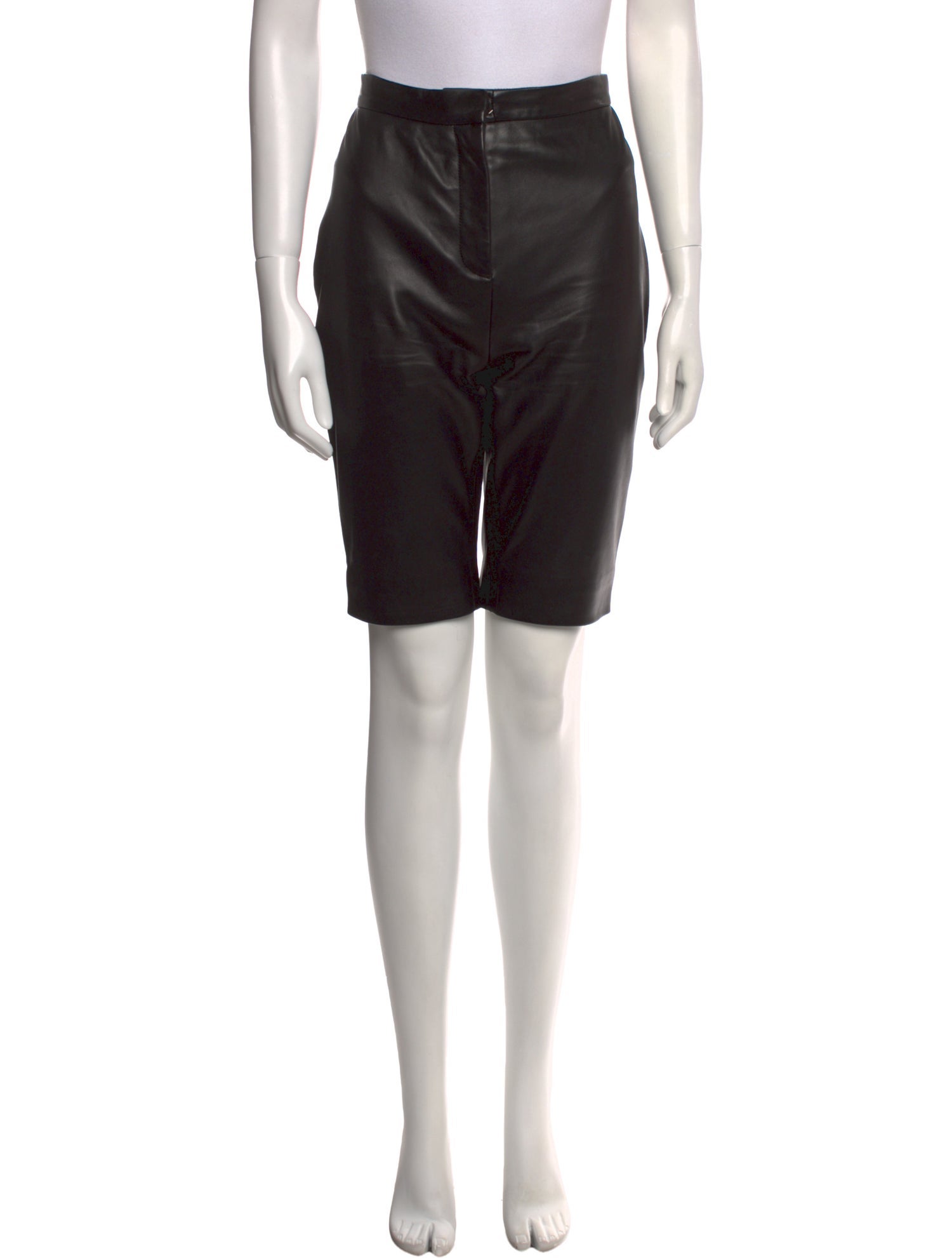Balmain Leather Knee-Length Shorts