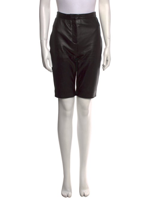 Balmain Leather Knee-Length Shorts