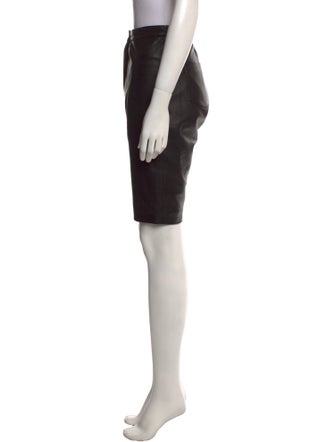 Balmain Leather Knee-Length Shorts