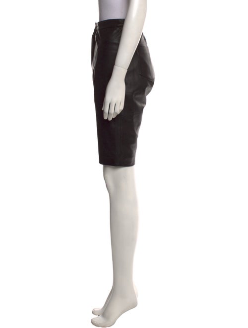Balmain Leather Knee-Length Shorts