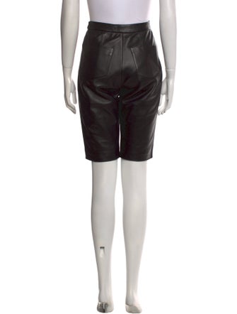Balmain Leather Knee-Length Shorts