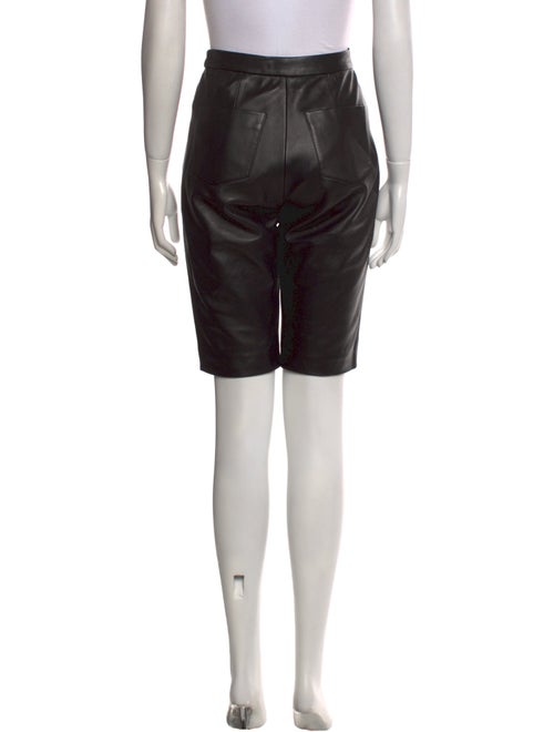 Balmain Leather Knee-Length Shorts