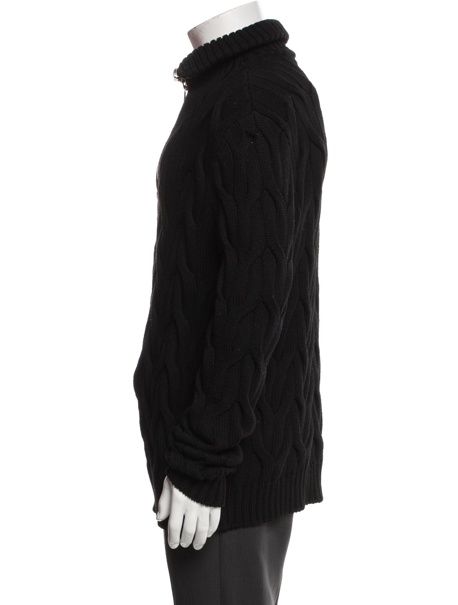 Balmain Wool Collar Polo Sweater