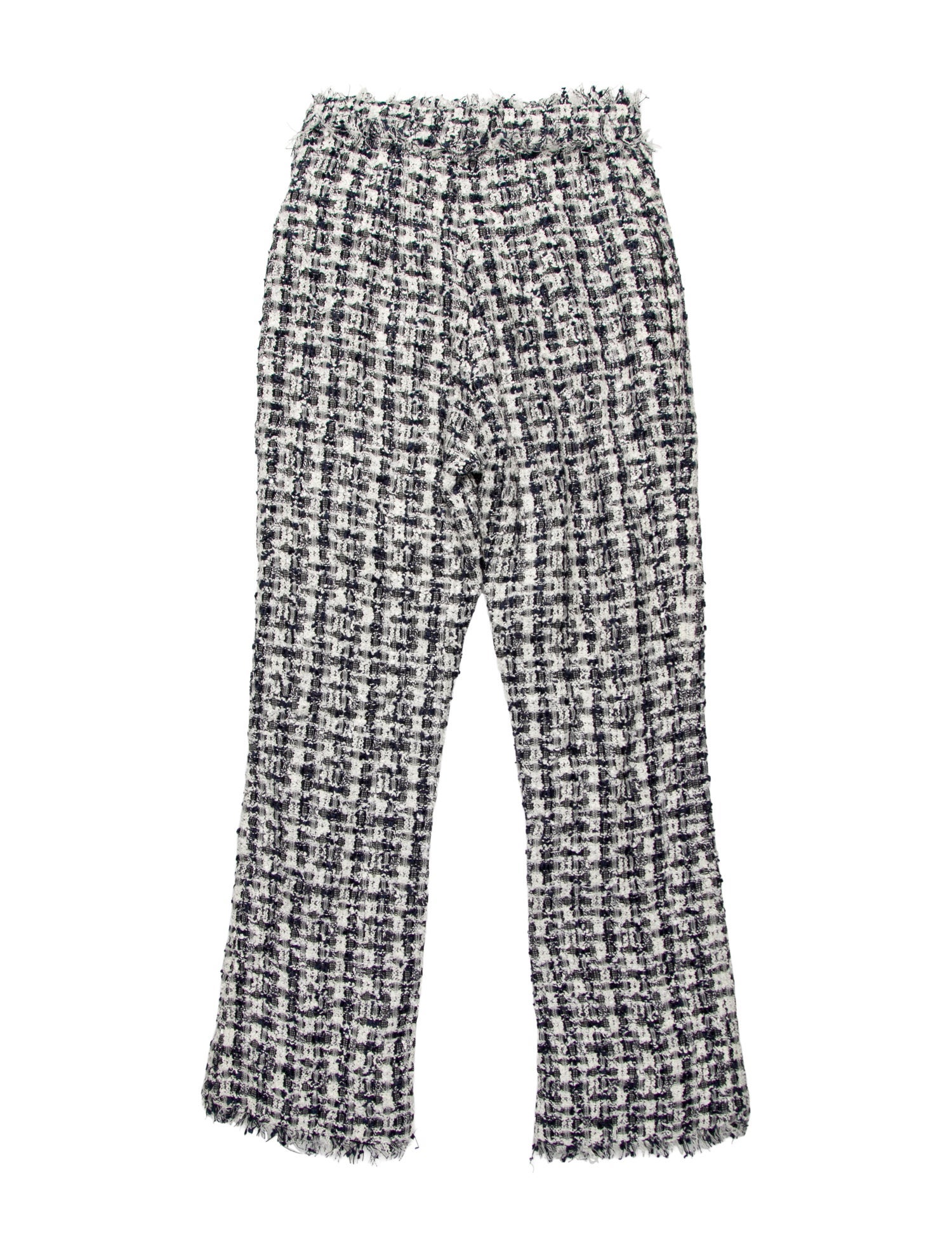Balmain Tweed Pattern Straight Leg Pants w/ Tags
