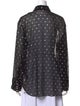 Balmain Polka Dot Print Long Sleeve Button-Up Top
