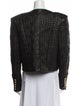 Balmain Leather Tweed Pattern Blazer