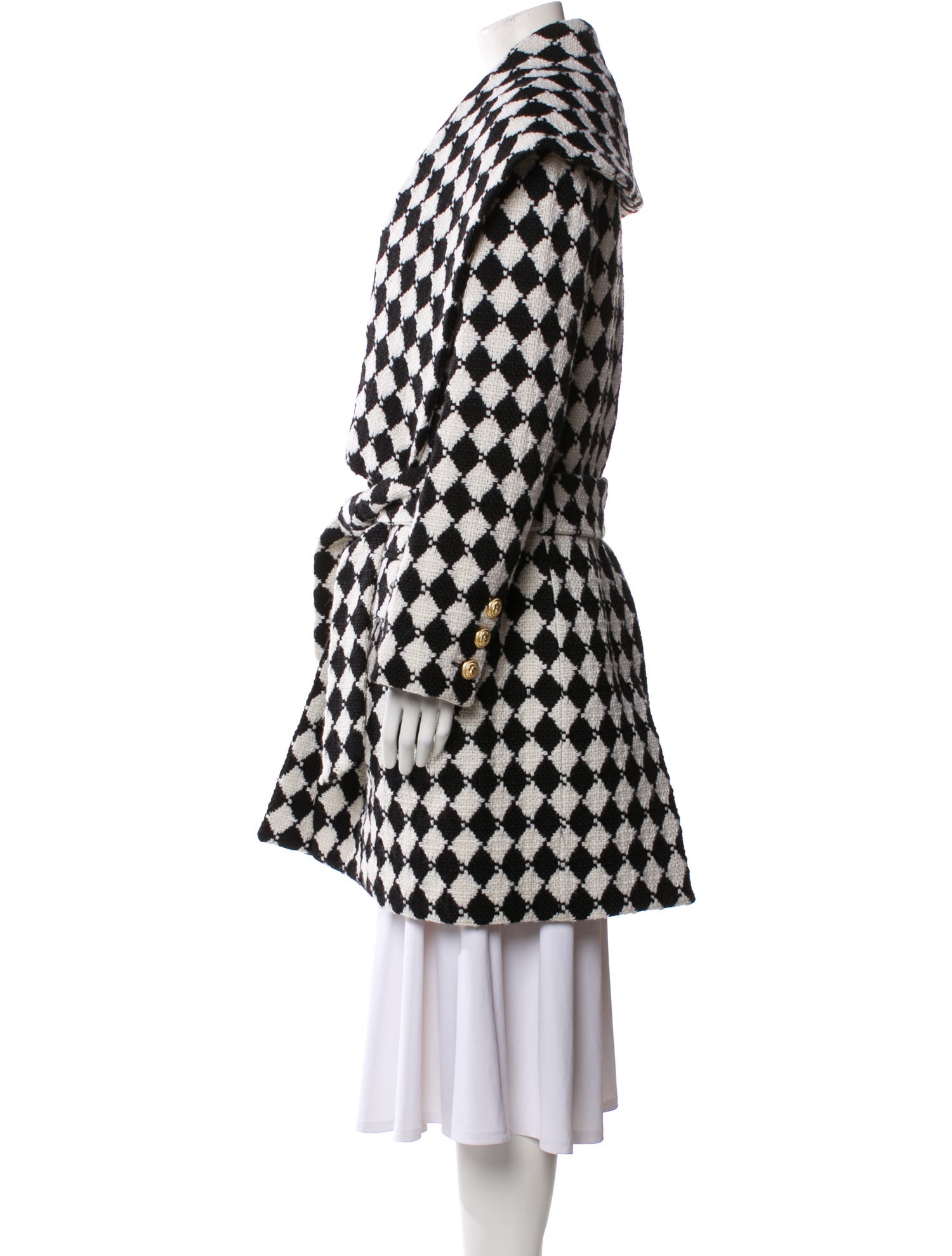 Balmain Wool Printed Coat