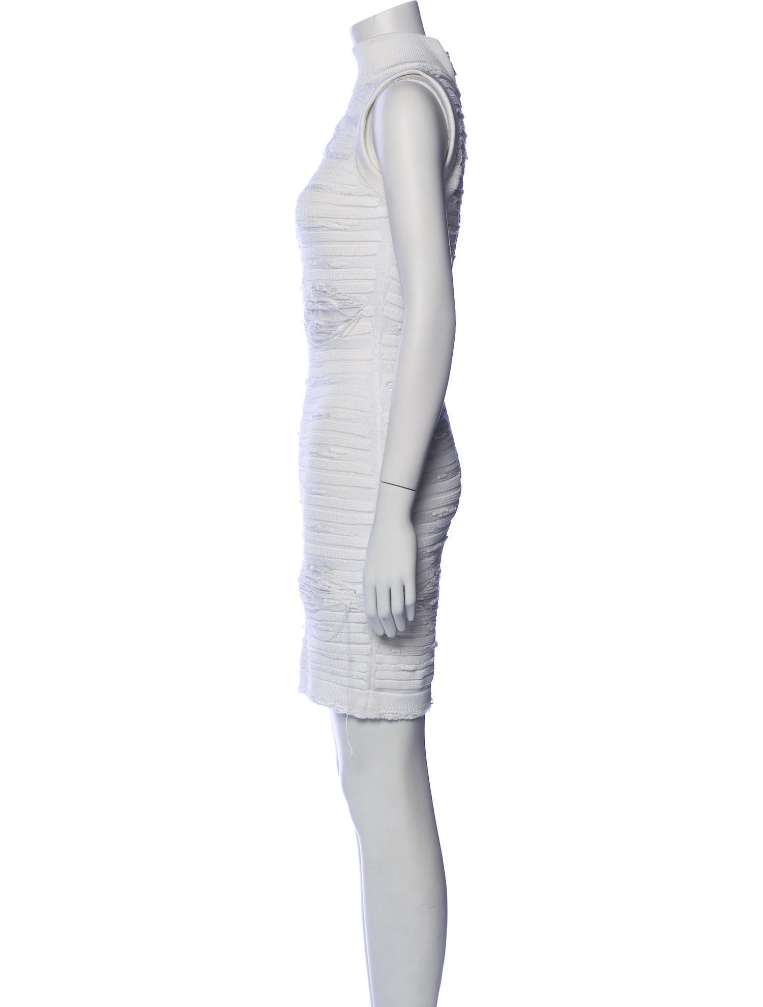 Balmain Mock Neck Mini Dress