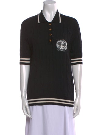 Balmain Merino Wool Graphic Print Sweater