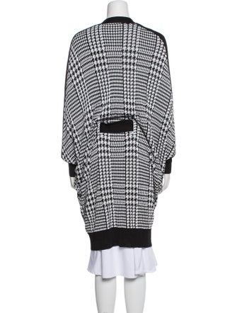 Balmain Houndstooth Print V-Neck Cardigan