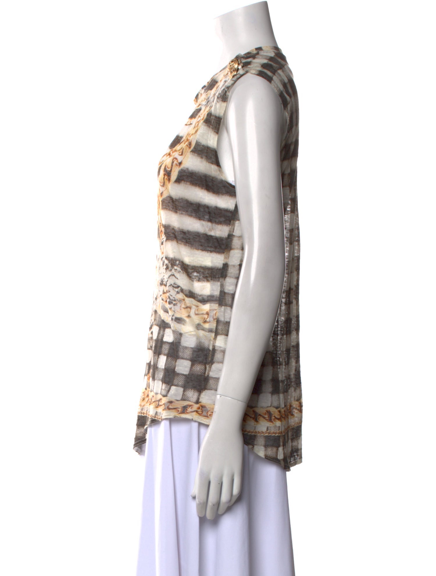 Balmain Linen Printed Top