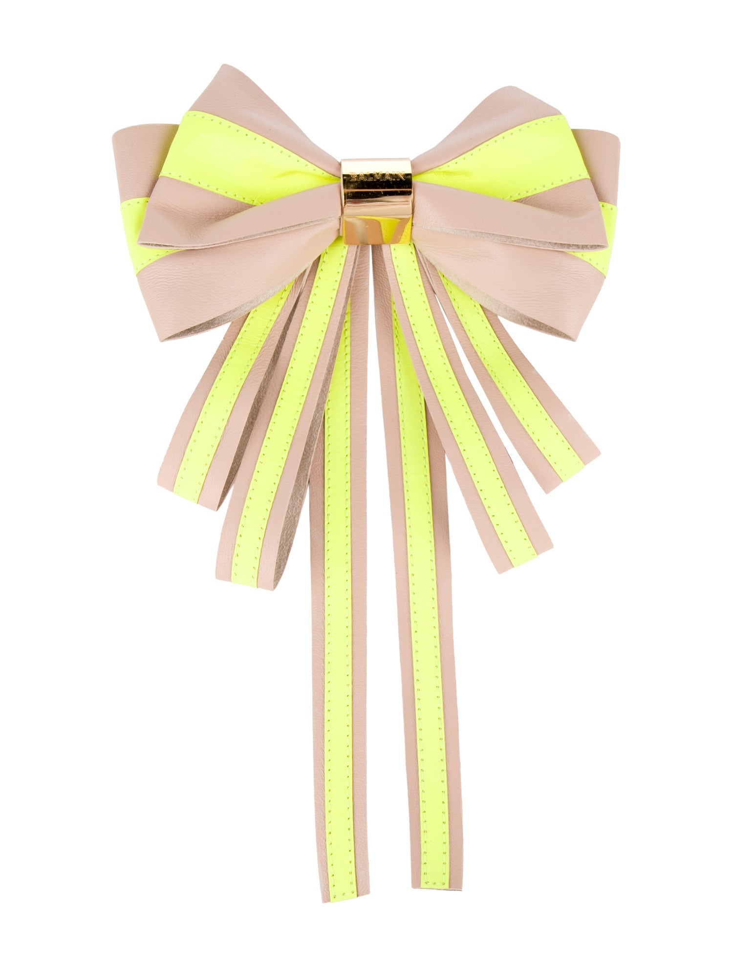 Balmain Leather Bow Barrette