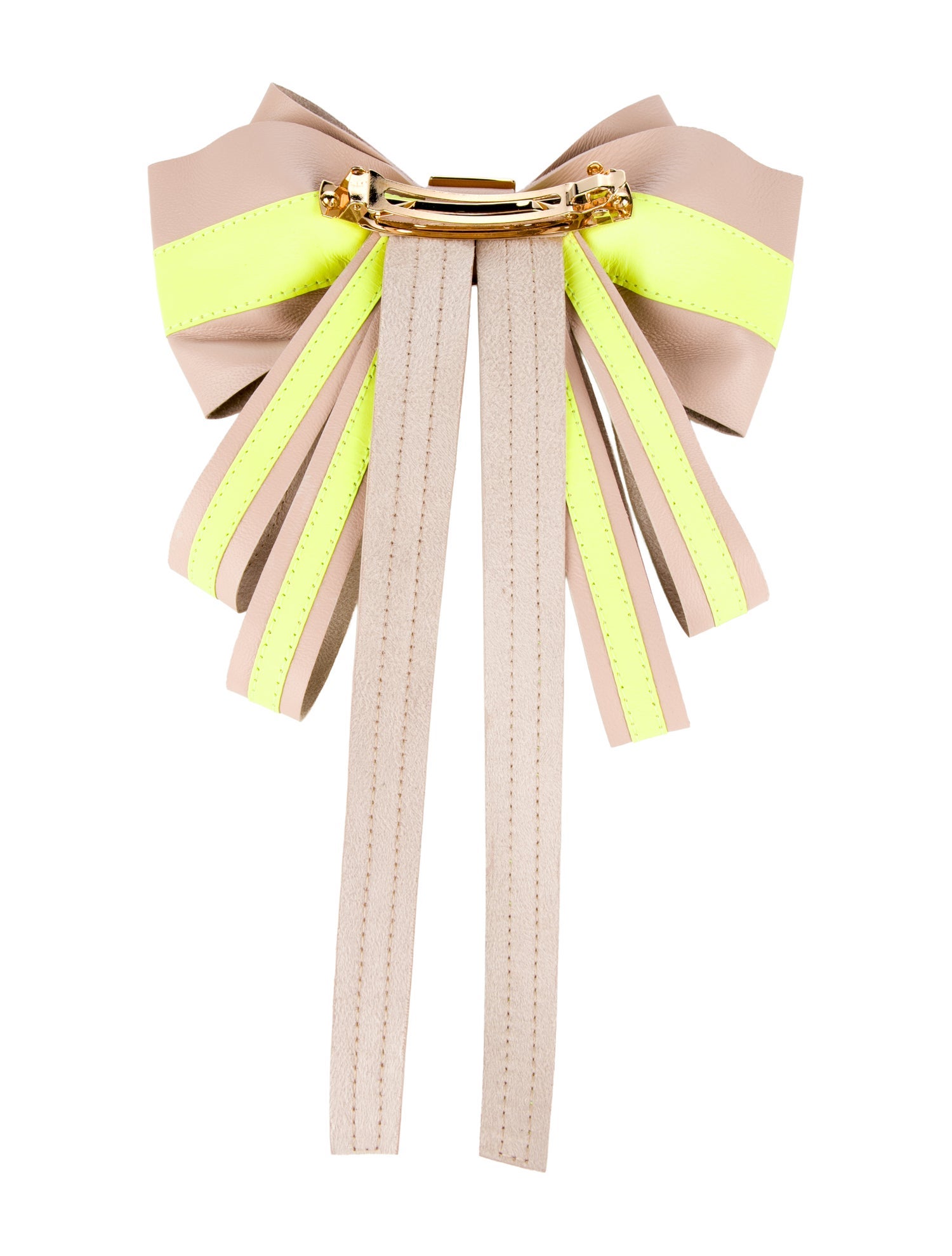 Balmain Leather Bow Barrette
