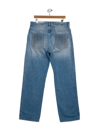 Balmain High-Rise Wide Leg Jeans