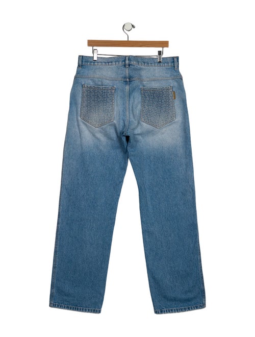 Balmain High-Rise Wide Leg Jeans