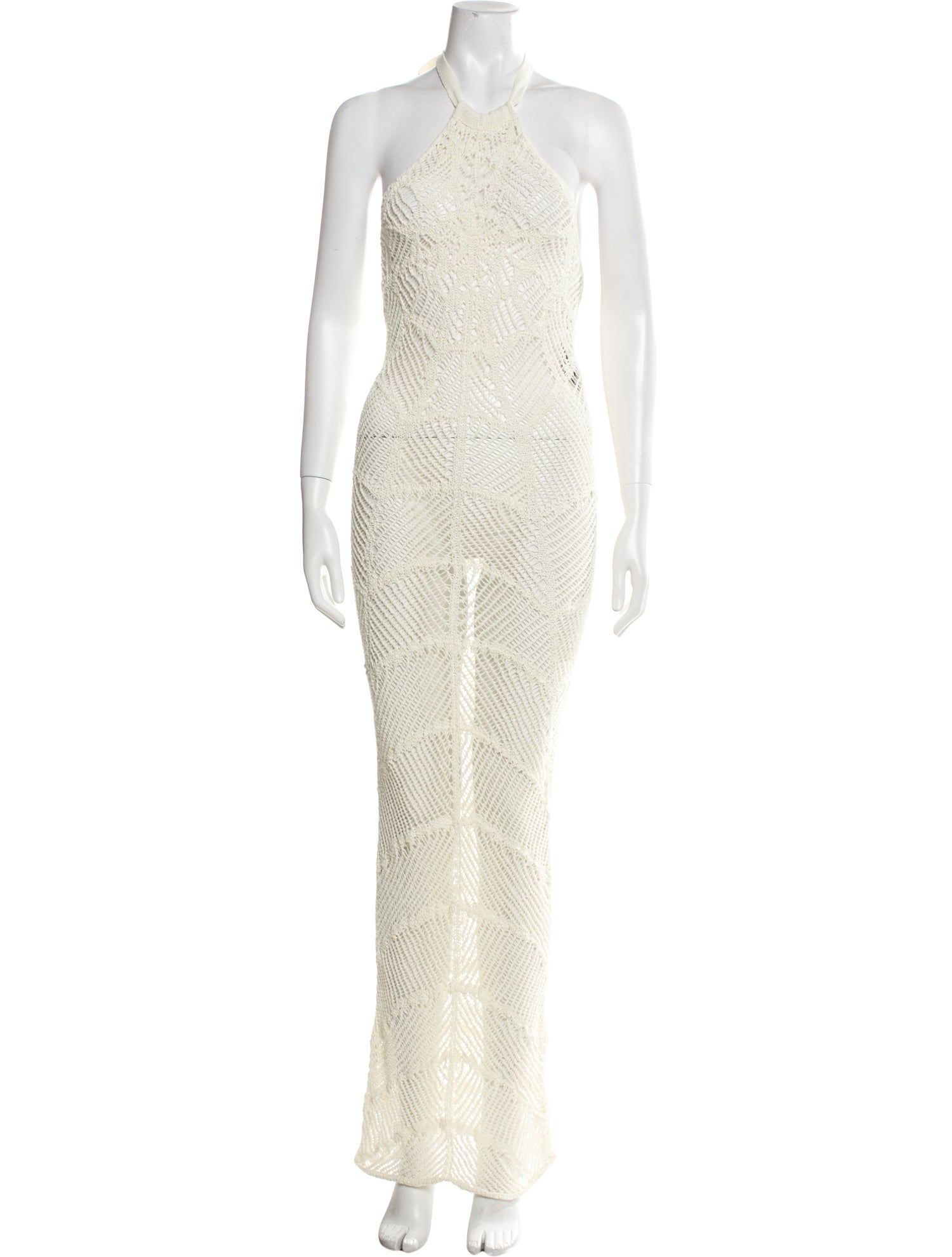 Balmain Virgin Wool Long Dress