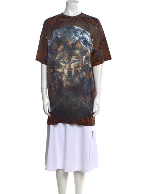 Balmain Graphic Print Crew Neck Tunic