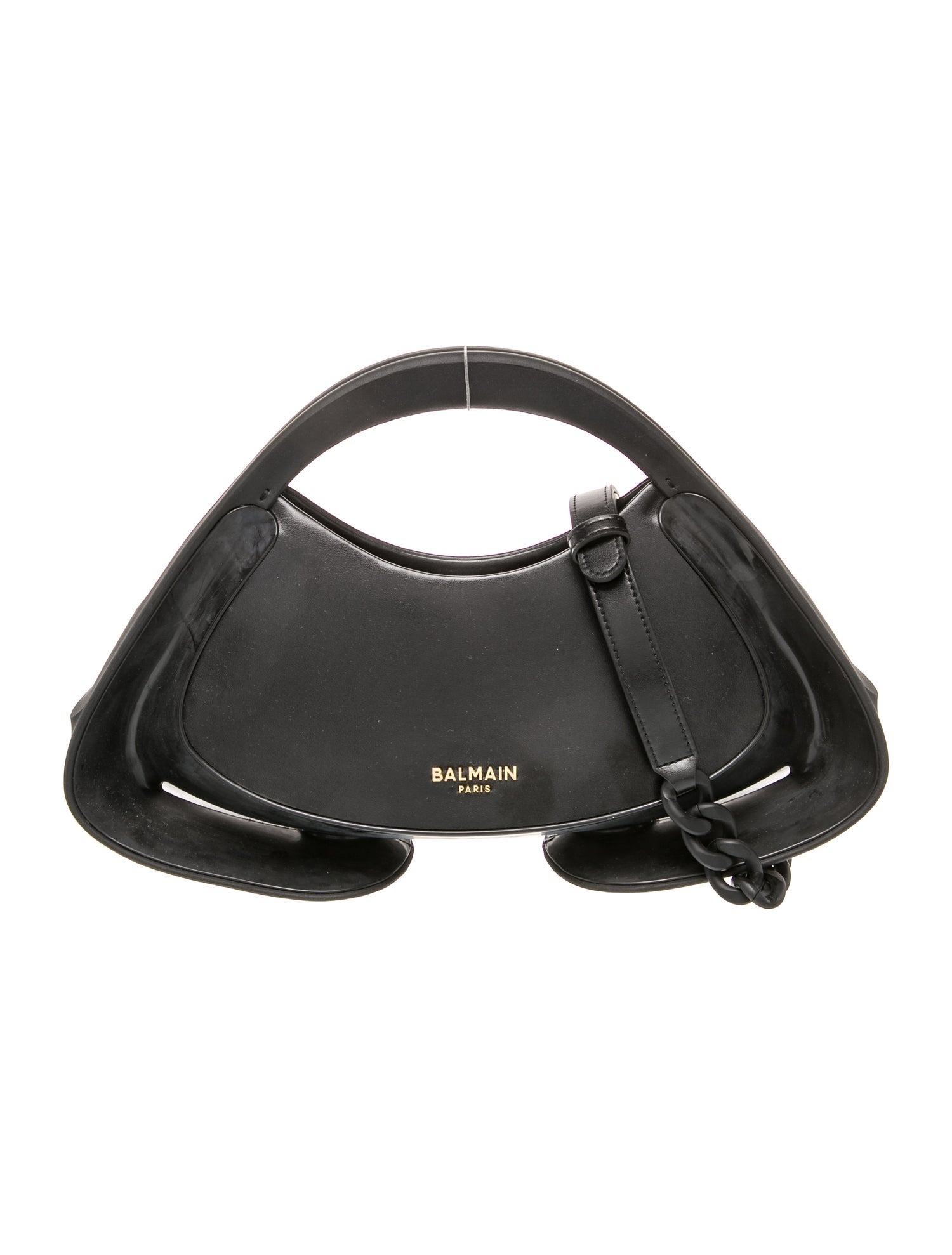 Balmain Leather Top Handle Bag