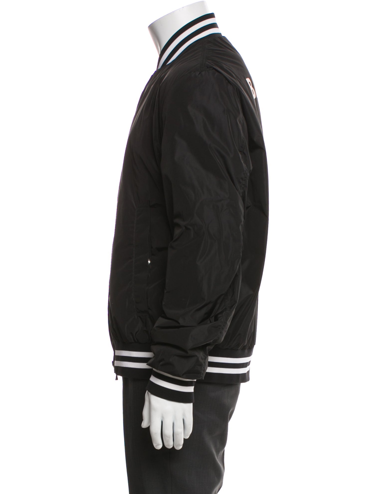Balmain Striped Bomber Jacket