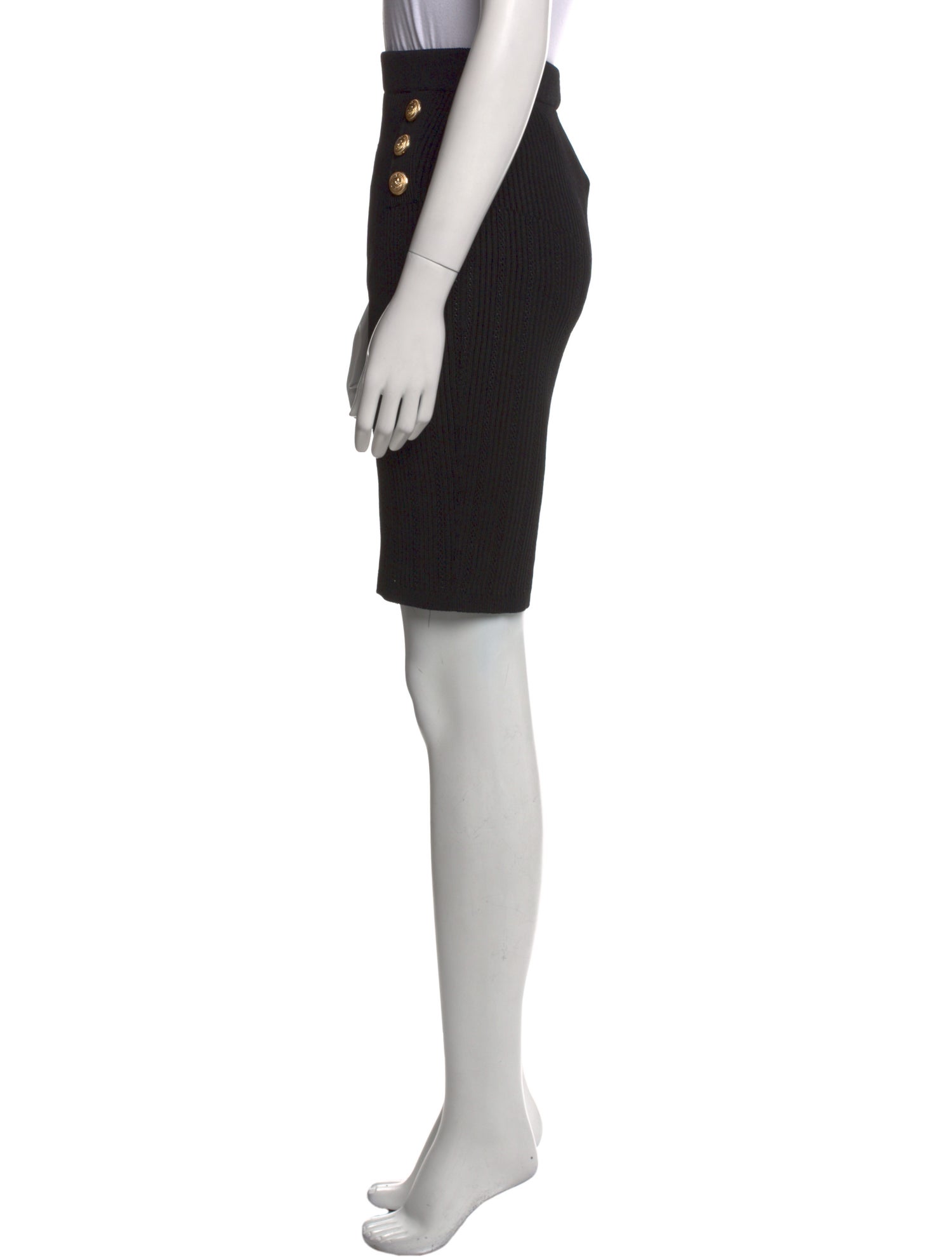 Balmain Virgin Wool Knee-Length Skirt