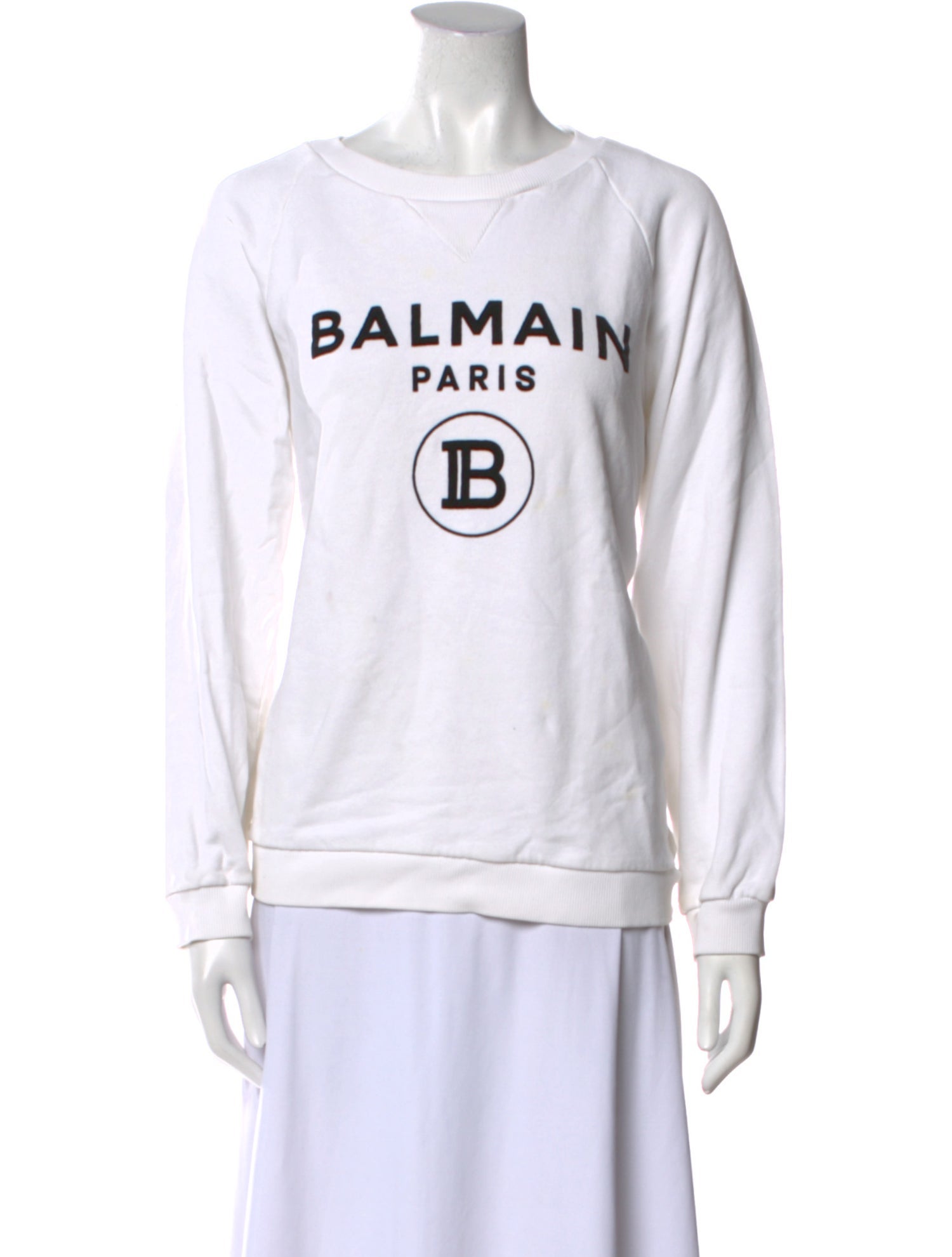 Balmain Graphic Print Crew Neck Sweatshirt