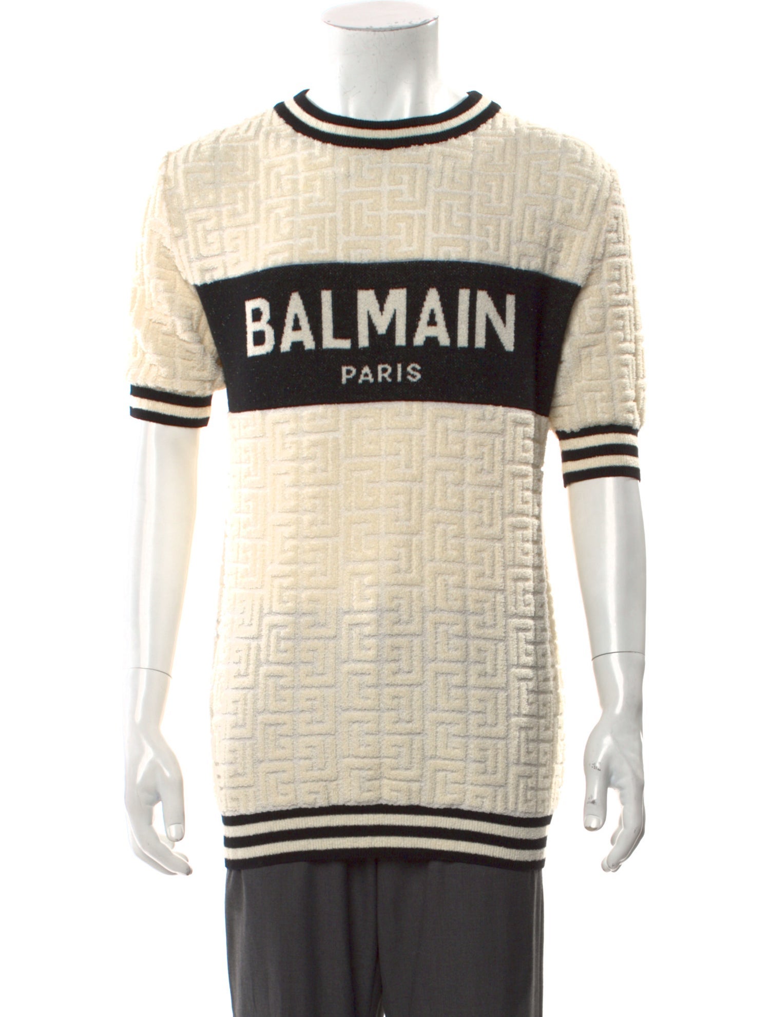 Balmain Graphic Print Crew Neck T-Shirt