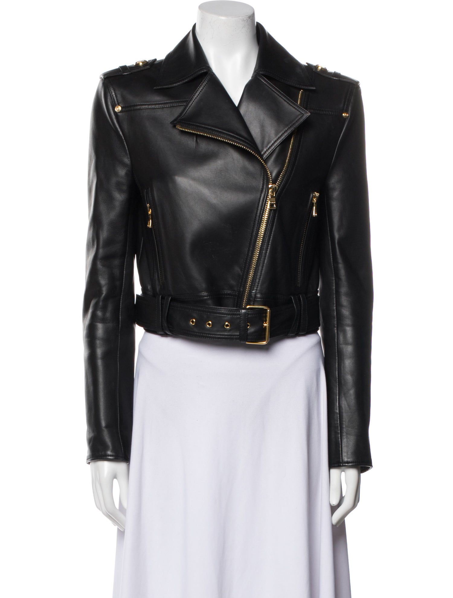 Balmain Leather Biker Jacket