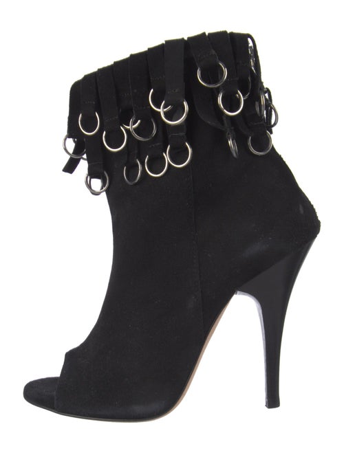 Balmain Suede Keyhole Accent Boots