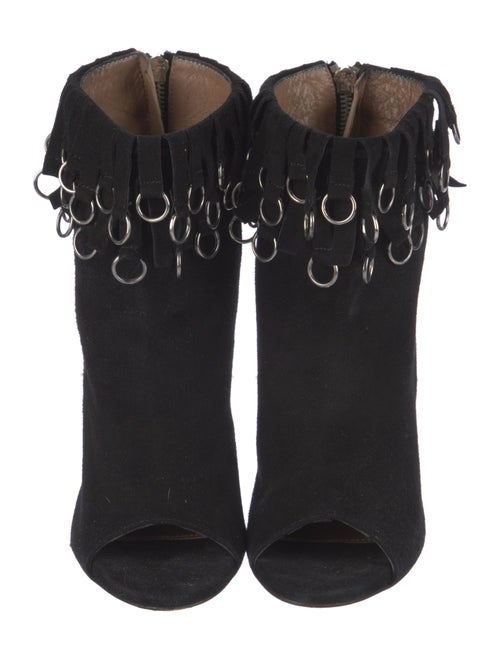 Balmain Suede Keyhole Accent Boots