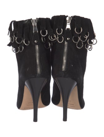 Balmain Suede Keyhole Accent Boots