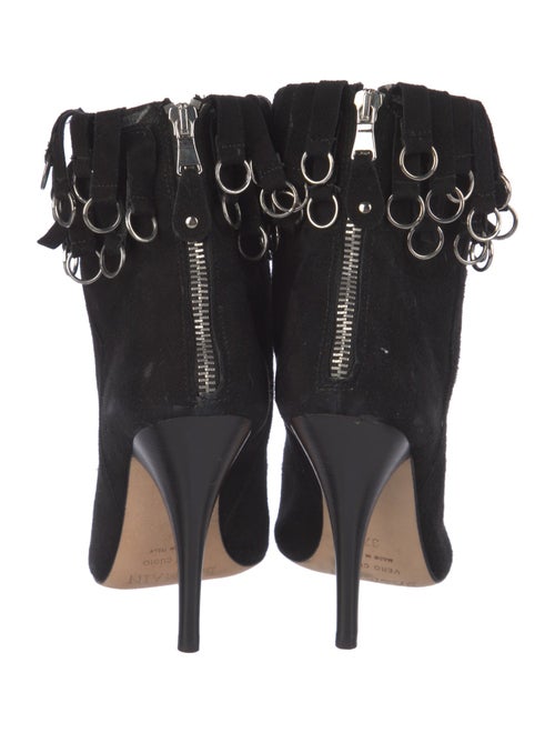 Balmain Suede Keyhole Accent Boots